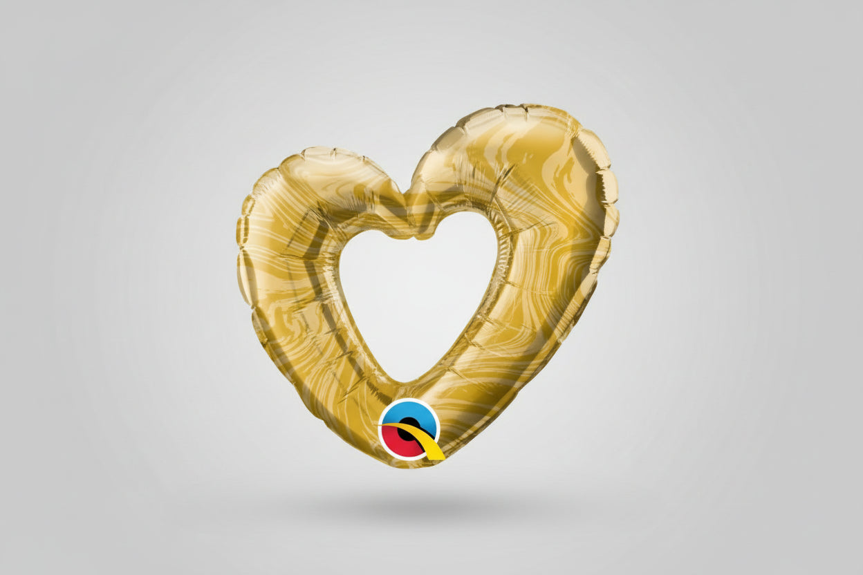 Μπαλονι φοιλ ανοιχτη καρδια-Χρυσο- 36cm