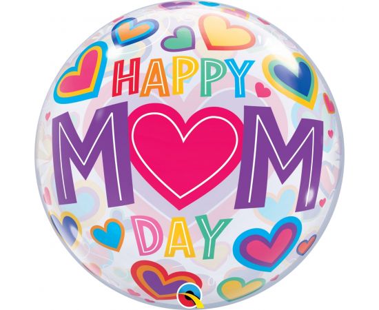 Bubble Μονό 22" Happy M(HEART)M Day / 56 εκ