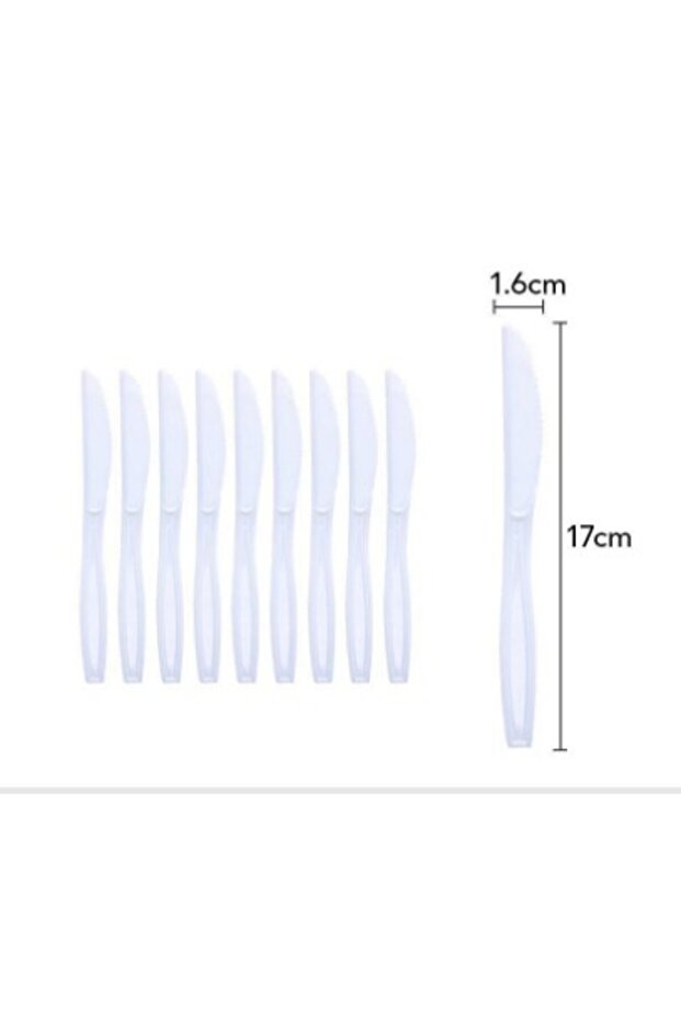 Πλαστικά Μαχαίτια Λευκά 20pcs