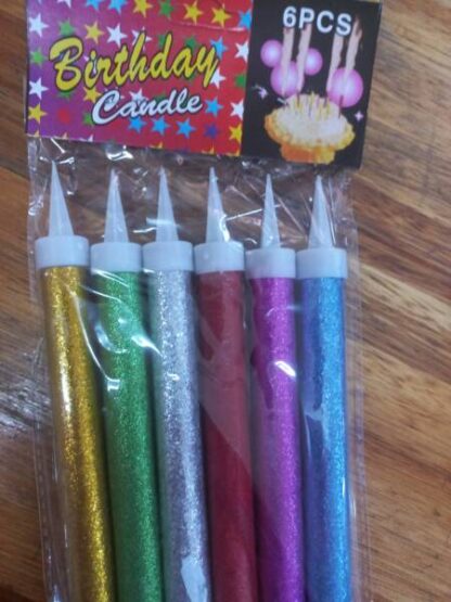 Sparkler candles glitter rainbow tubes