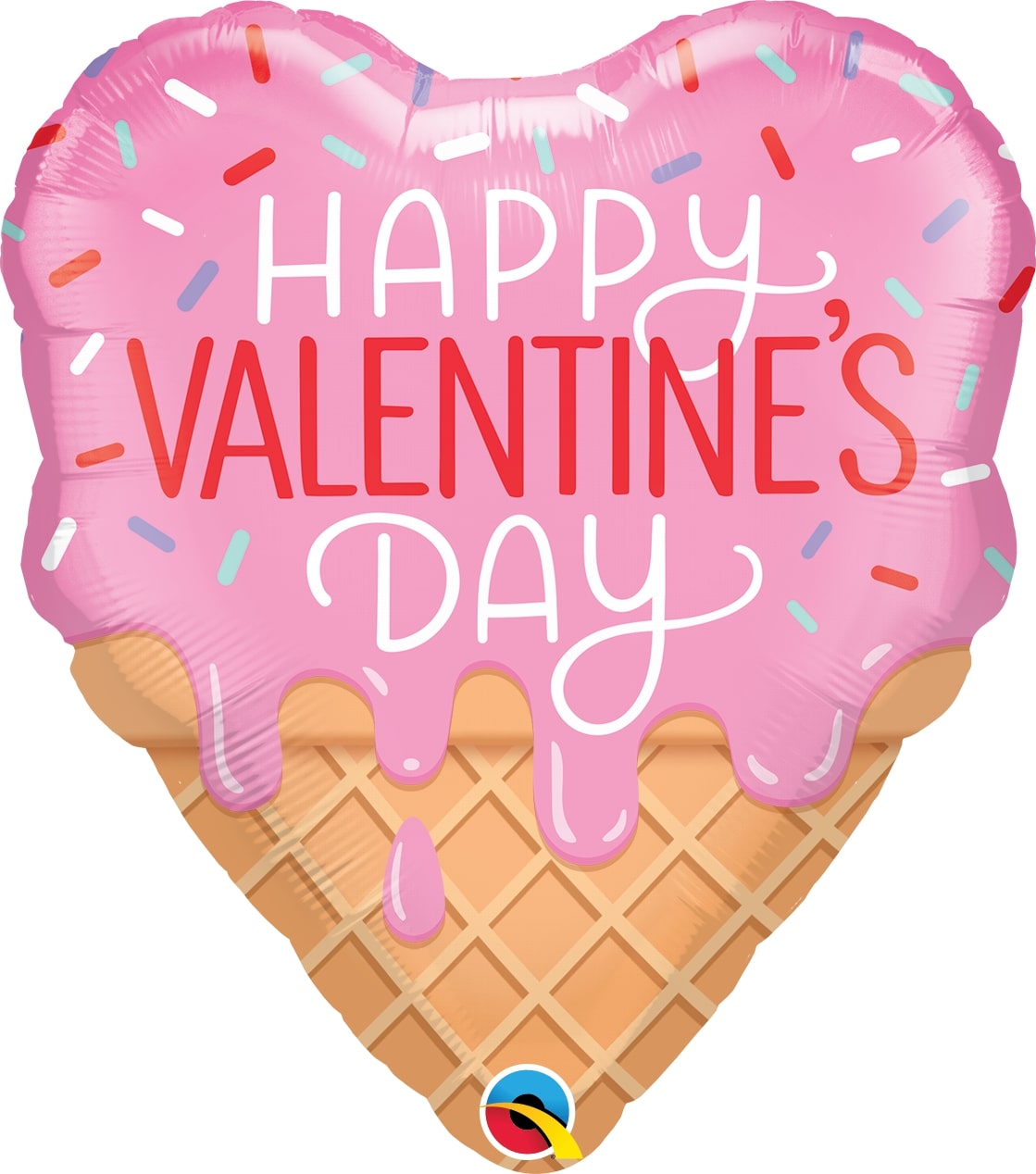 Foil Balloon Happy Valentine's Day Waffle / 53 cm