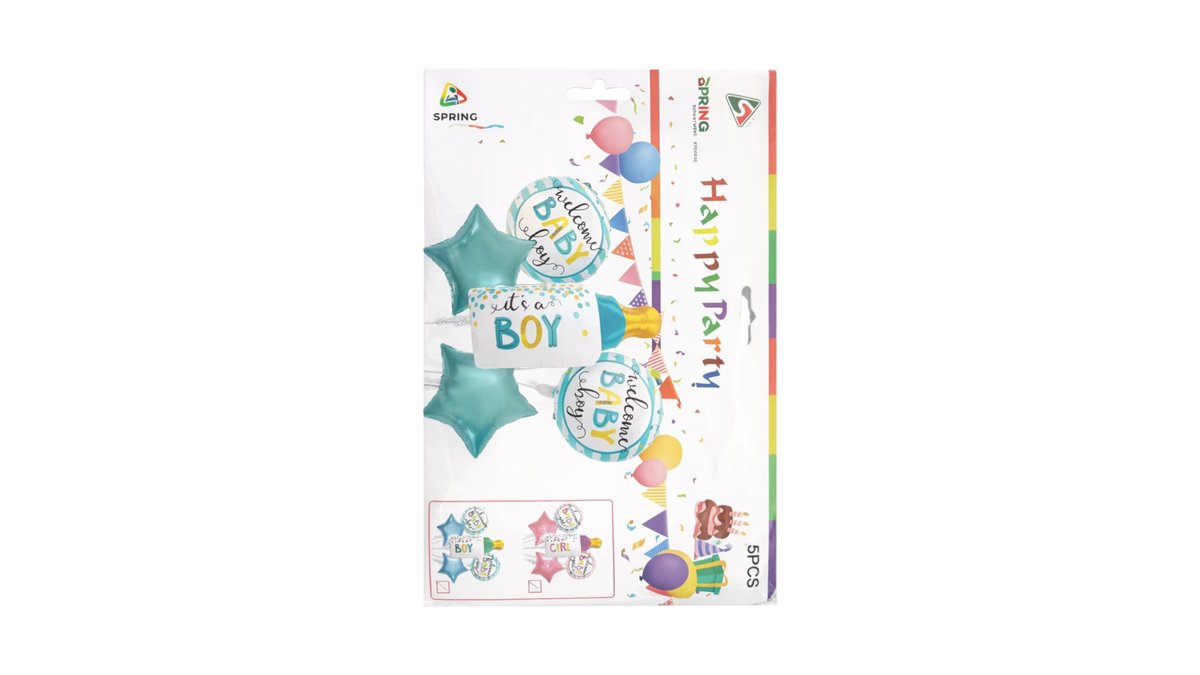 Foil Μπαλόνια Set ''Welcome Baby Boy''