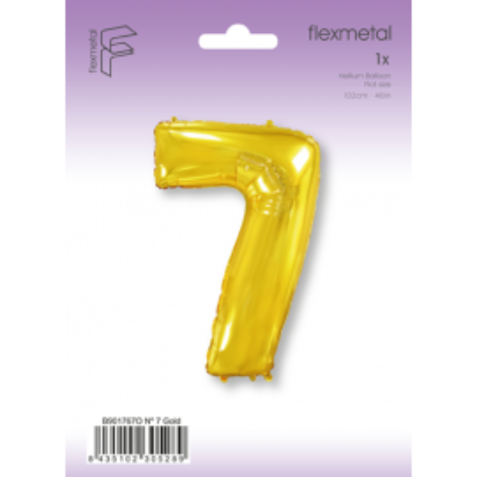 Foil Balloon Super Shape Number "7" Gold