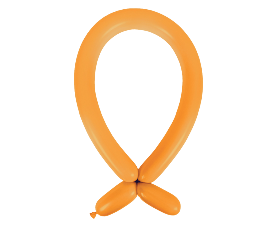 100 Latex Balloons Decorator Modelling Standard Tangerine 114 cm