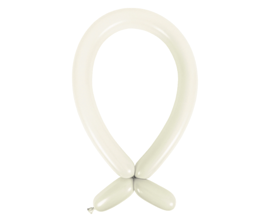 100 Latex Balloons Decorator Modelling Standard Frosty White 114 cm