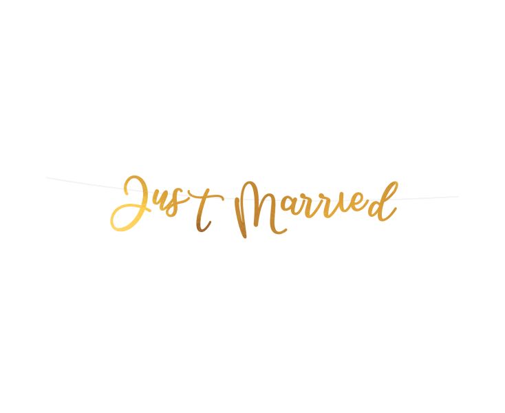 Letter Banner "Just Married" Wedding Paper 91.5 cm