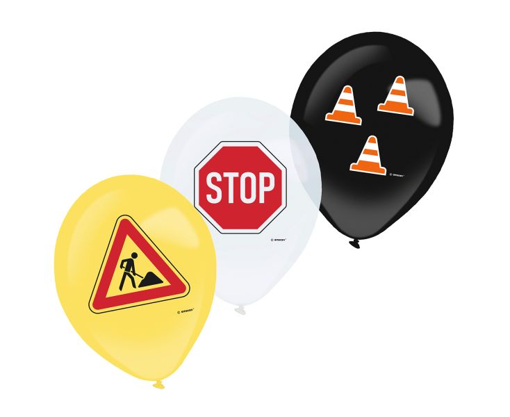 Μπαλόνια Λατέξ 11" Construction Part /6 τεμ