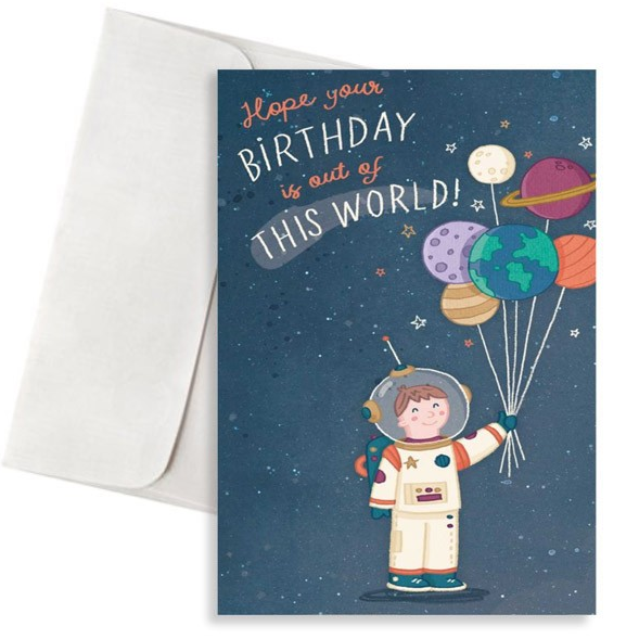 Eυχετήρια Κάρτα "Hope your Birthday is out of this world"