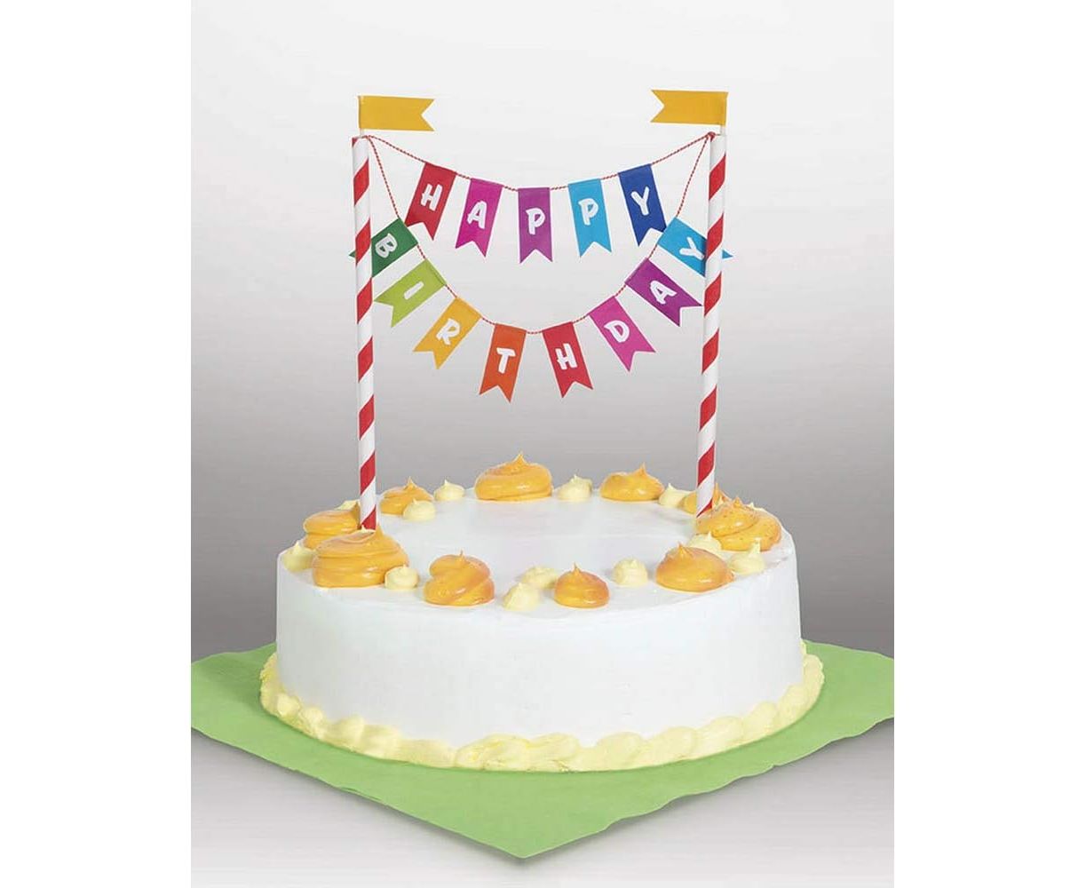 Διακόσμηση Τούρτας Rainbow Happy Birthday / 15 x 20 εκ
