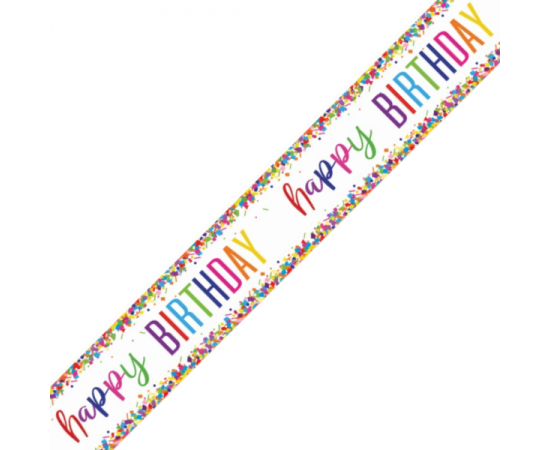 Μεταλλική ταινία HAPPY BIRTHDAY Confetti / 274 εκ