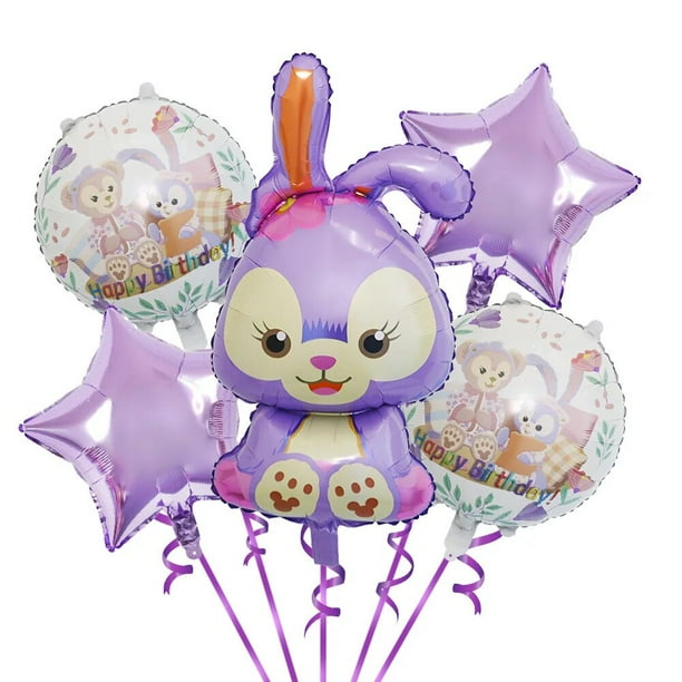 Σετ 5 μπαλόνια foil λαγουδάκι happy birthday