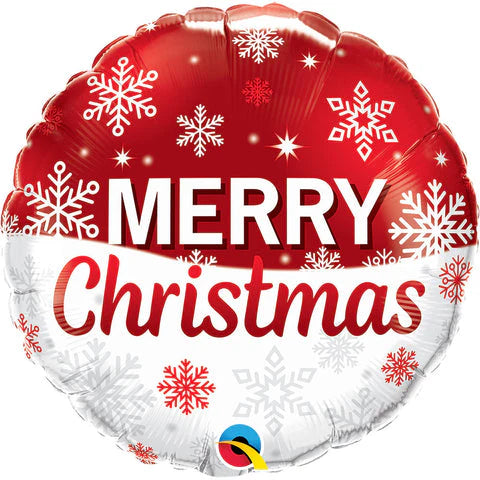 Μπαλόνι φόιλ Merry Christmas Snowflakes 18″