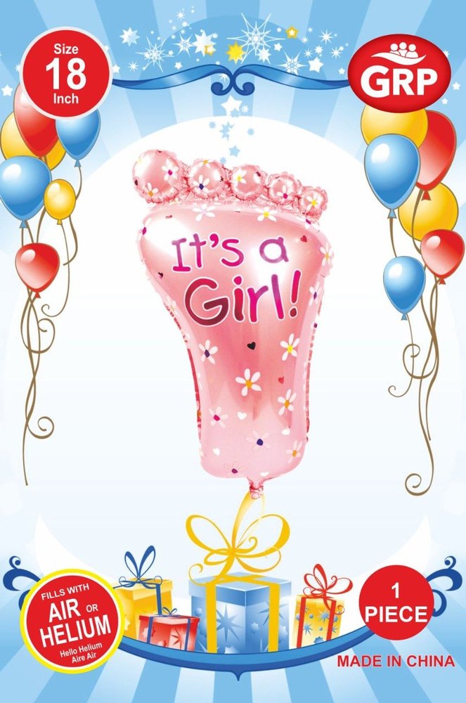 Foil μπαλόνι ''it's a girl'' για baby shower
