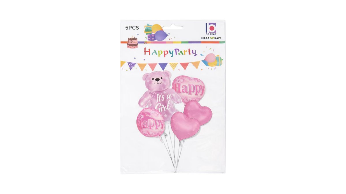 Foil Μπαλόνι ''Baby Girl Happy Birthday''