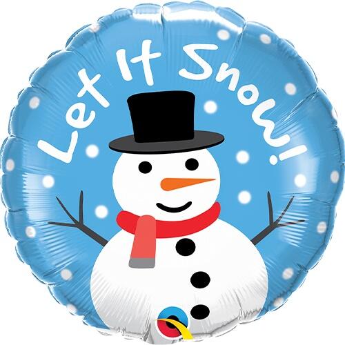 Μπαλόνι φόιλ Snowman Let It Snow 18”