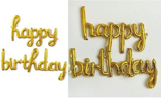 Μπαλόνι Foil happy birthday gold