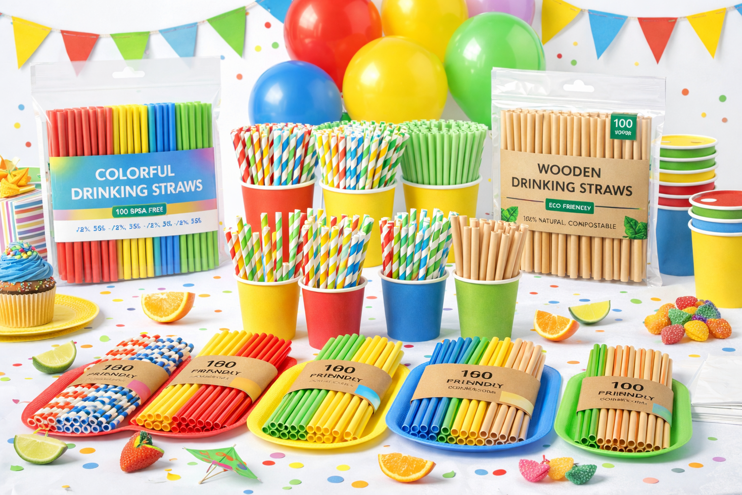 Tableware & Party Supplies | Χάρτινα Καλαμάκια