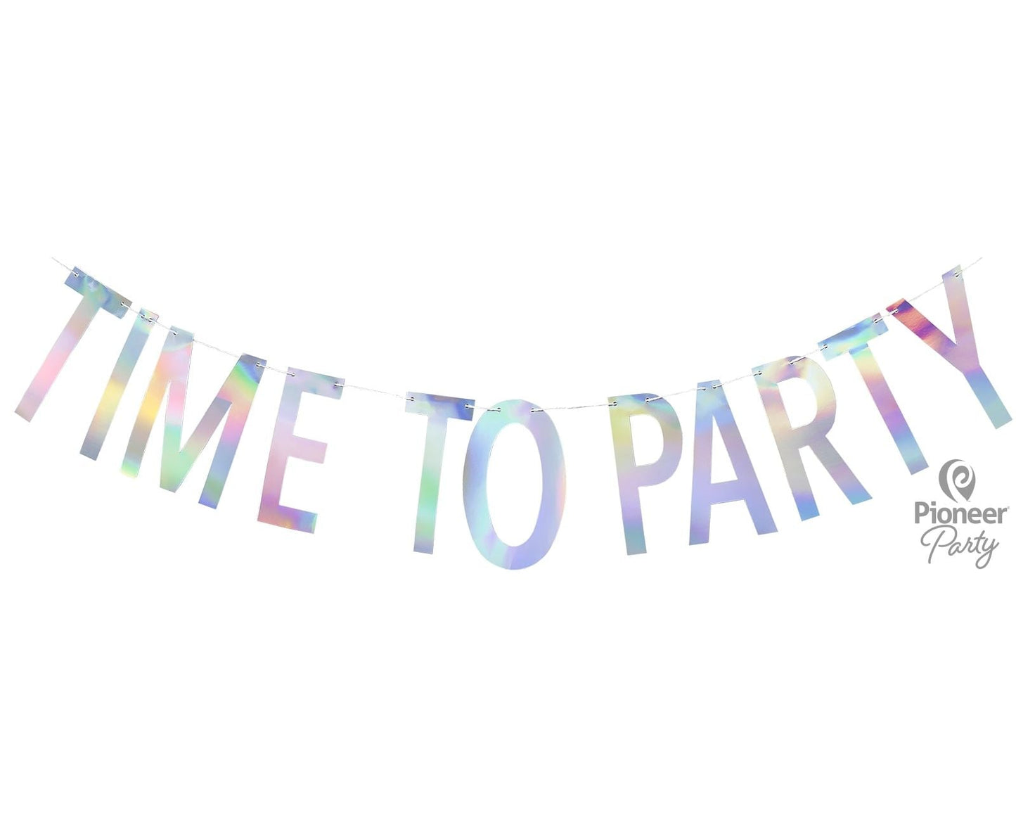 Γιρλάντα Γράμματα Time to Party Iridescent / 200 εκ