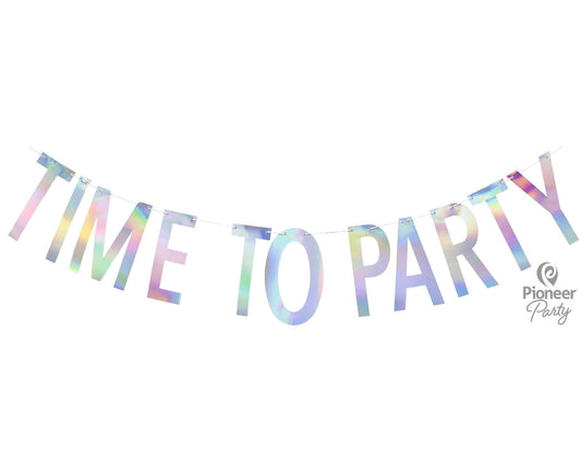 Γιρλάντα Γράμματα Time to Party Iridescent / 200 εκ