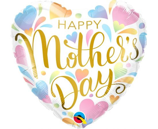 Μπαλόνι Φοιλ 18" Mother's Day Pastel Hearts / 45 εκ