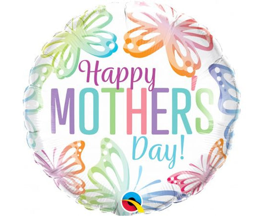 Μπαλ. Φοιλ 18" Mothers Day Pastel Butterflies / 46εκ