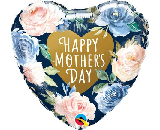 Μπαλόνι Φοιλ 18" Mother's Day Pink & Blue Roses / 46 εκ