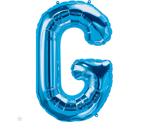 Μπαλόνι Φοιλ Γράμμα "G" Μπλε 34"/ 86εκ