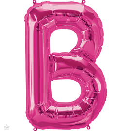 Foil Balloon Mini Letter Magenta "B" 41cm Air-Filled