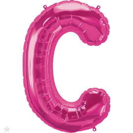 Foil Balloon Mini Letter Magenta "C" 41cm Air-Filled