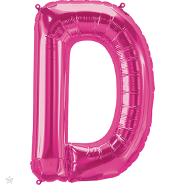 Foil Balloon Mini Letter Magenta "D" 41cm Air-Filled