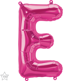 Foil Balloon Mini Letter Magenta "E" 41cm Air-Filled