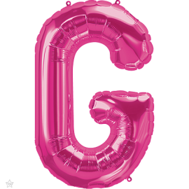 Foil Balloon Mini Letter Magenta "G" 41cm Air-Filled