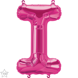 Foil Balloon Mini Letter Magenta "I" 41cm Air-Filled