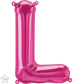Foil Balloon Mini Letter Magenta "L" 41cm Air-Filled