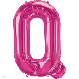 Foil Balloon Mini Letter Magenta "Q" 41cm Air-Filled