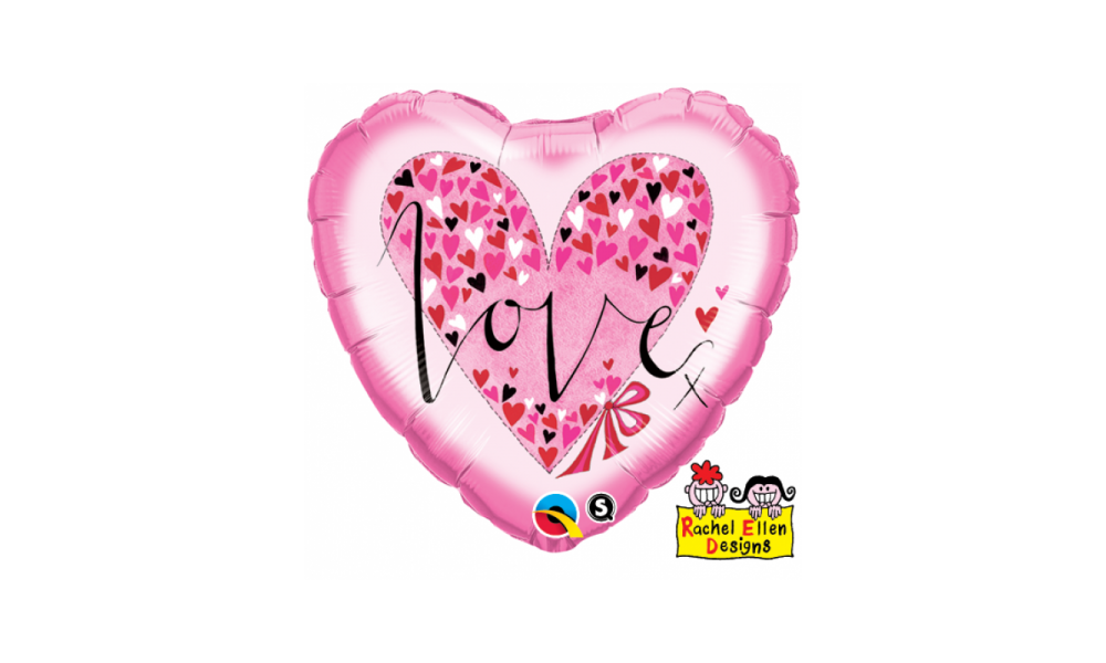 Foil Heart 18" Love Little Hearts -