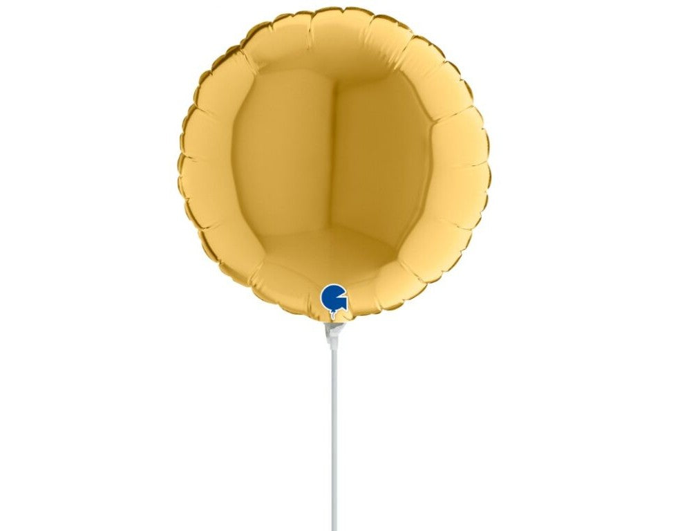 10" Mini Shape Μπαλόνι Στρογγυλό Χρυσό