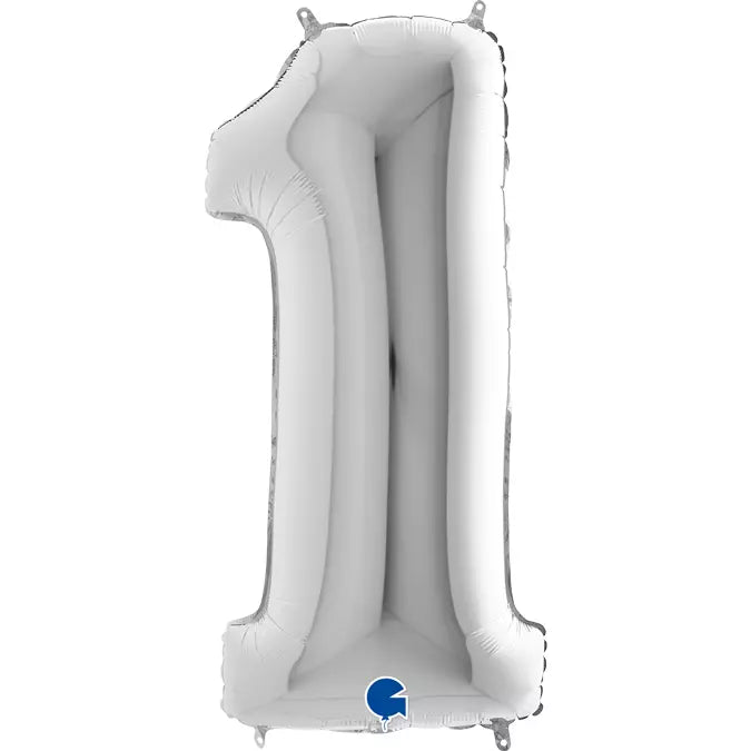 Foil μπαλόνι Ν1 ασημί 102cm