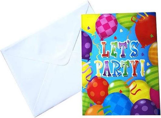 Προσκλήσεις Πάρτυ 3450110 με Μπαλόνια Let Party