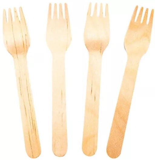 Πιρούνια μιας Χρήσης Ξύλινα 20pcs