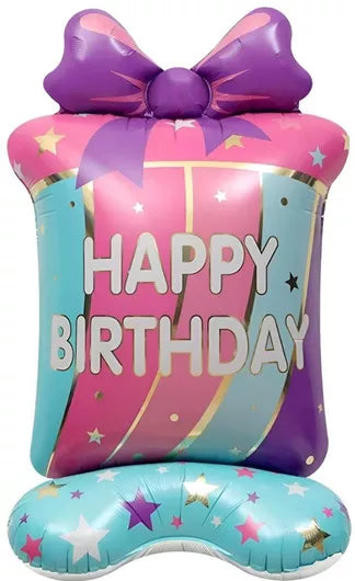 Standing Μπαλόνι Δώρο Γενεθλίων Ροζ-Γαλάζιο 147cm