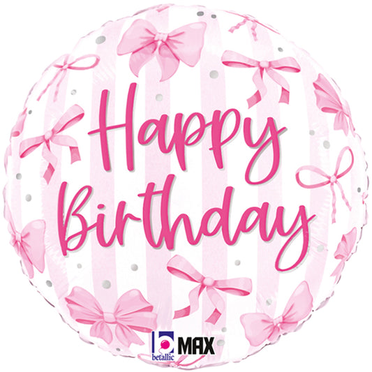 FOIL 18'' HAPPY BIRTHDAY ΡΟΖ ΦΙΟΓΚΟΥΣ