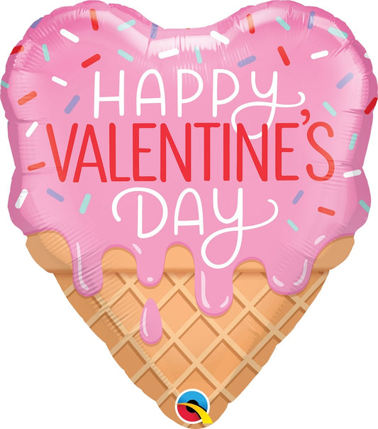 Foil Balloon Happy Valentine's Day Waffle / 53 cm