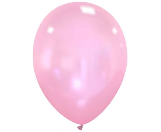 Μπαλόνια Λάτεξ 12" Μεταλλικό Ροζ Baby Pink / 100 τεμ
