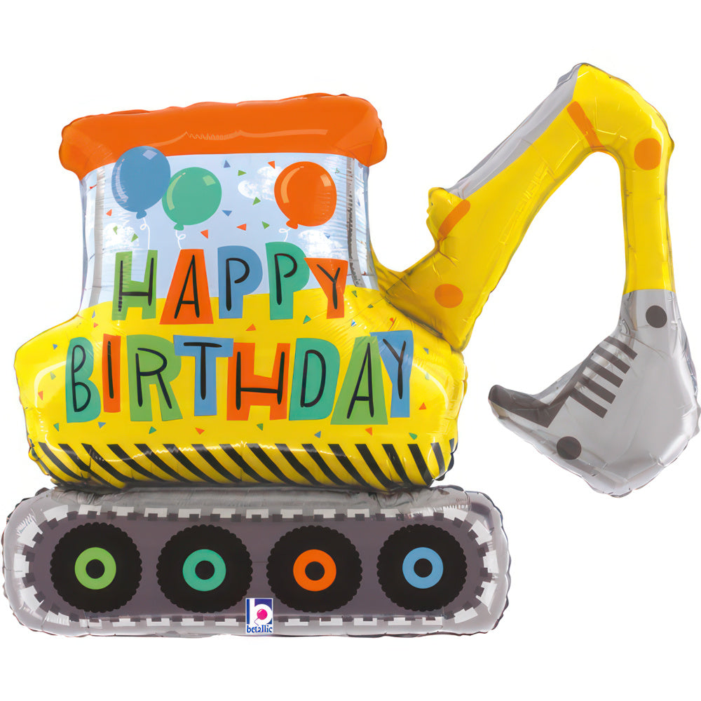 Foil Μπαλόνι Εξσκαφέας Happy Birthday