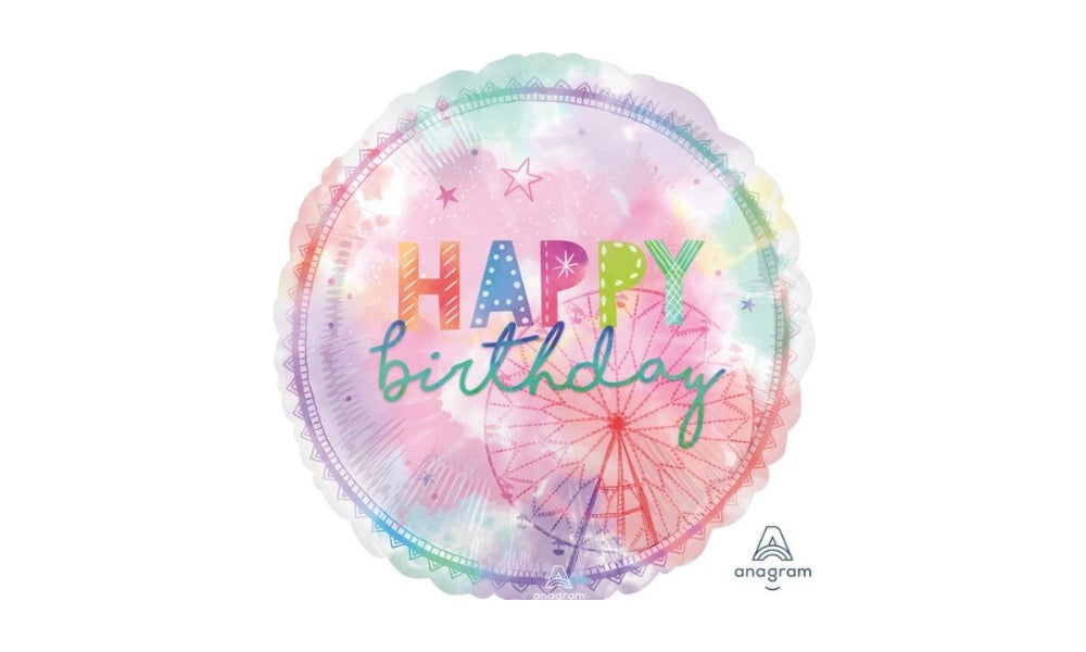 28" Foil Balloon happy birthday pink
