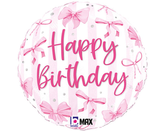 FOIL 18'' HAPPY BIRTHDAY ΡΟΖ ΦΙΟΓΚΟΥΣ
