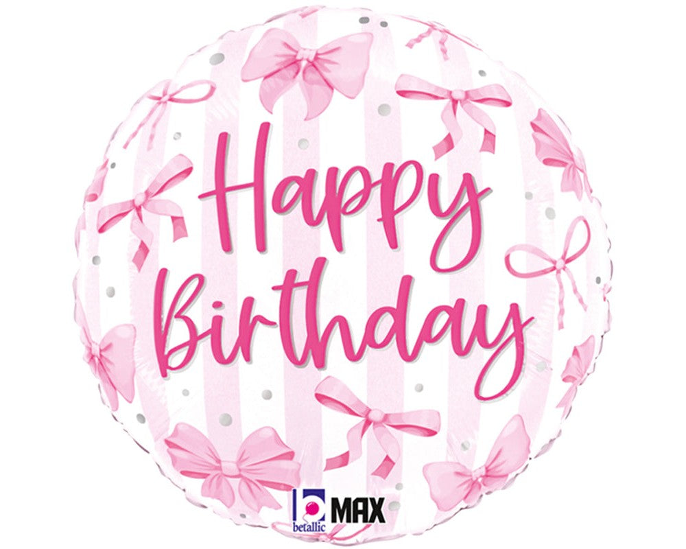 FOIL 18'' HAPPY BIRTHDAY ΡΟΖ ΦΙΟΓΚΟΥΣ