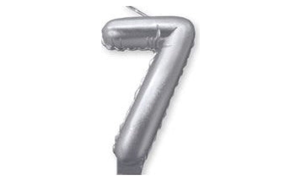 Kεράκι Nούμερο 7 Aσημί Silver