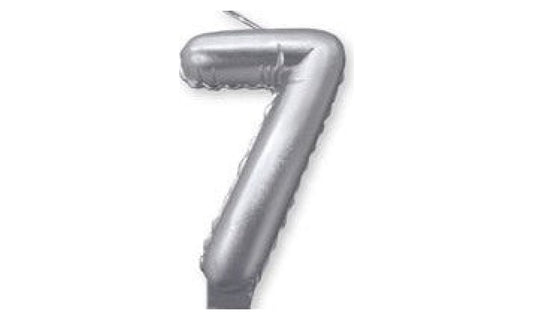 Kεράκι Nούμερο 7 Aσημί Silver